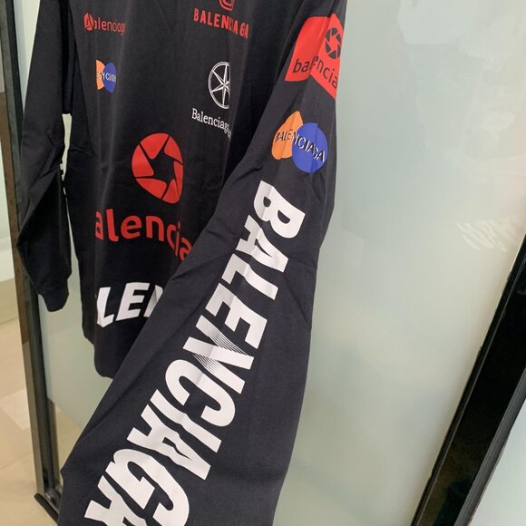 Balenciaga black printed long-sleeved T-shirt - Picture 5 of 7